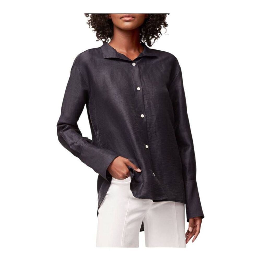 Frame Clean collared shirt navy blue size‎ XS